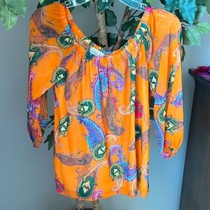 NY&C Sweet Pea Paisley & Floral Boho Top